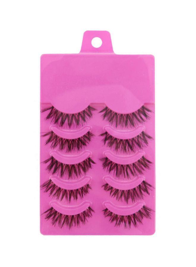NIBEMINENT 5-Pairs False Eyelashes Black - Image 1