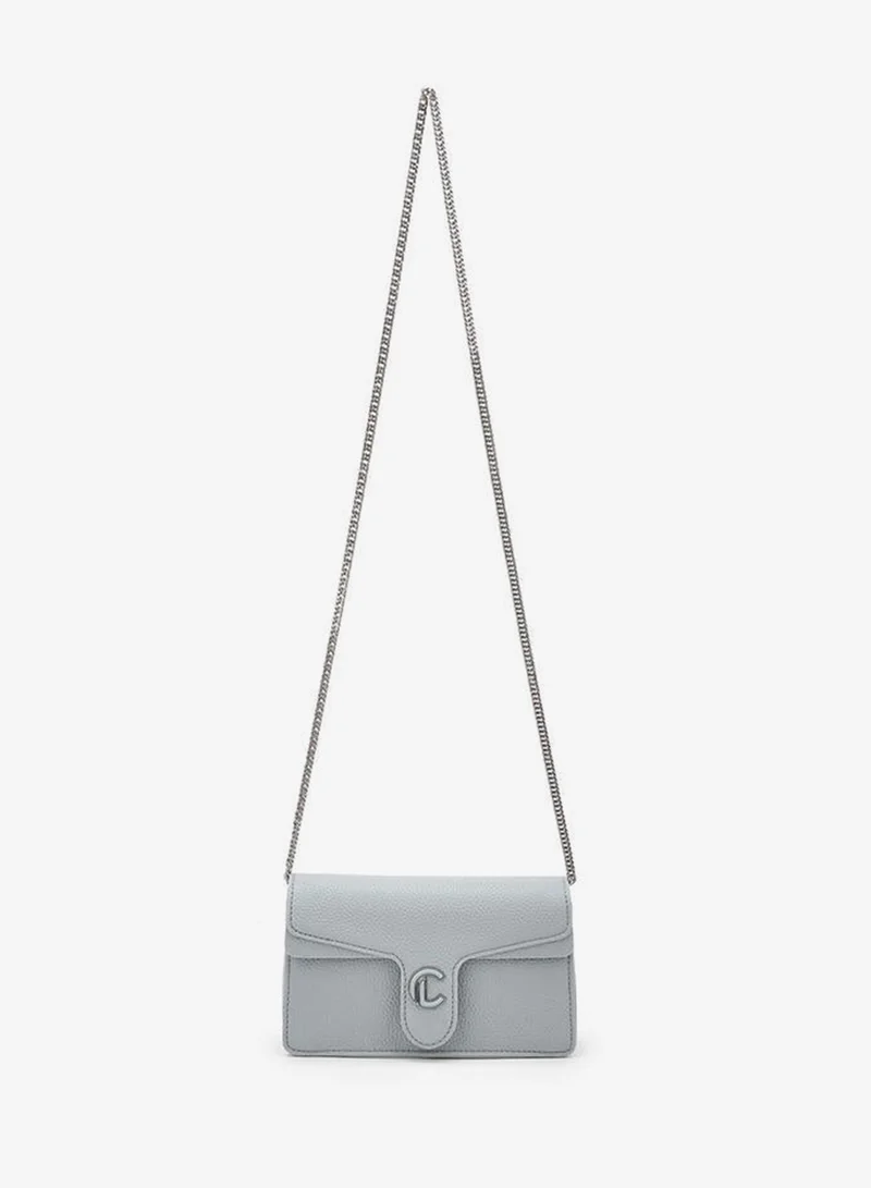 Le Confort Textured Crossbody Bag With Chain Strap