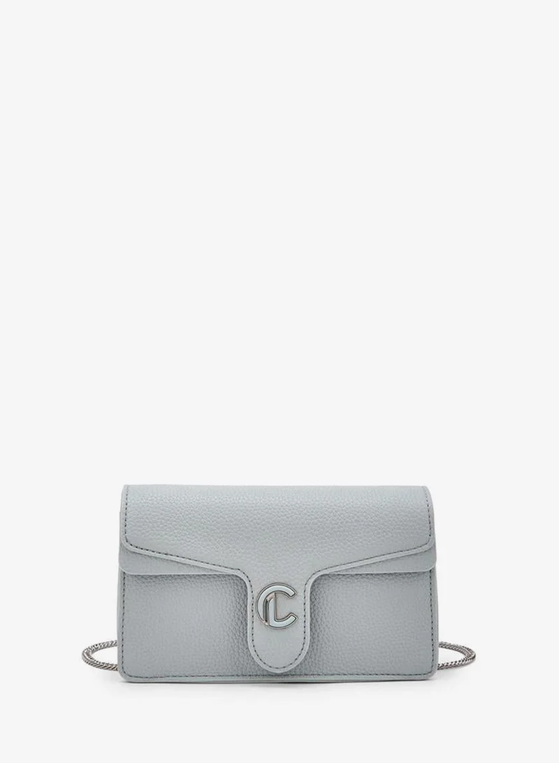 Le Confort Textured Crossbody Bag With Chain Strap