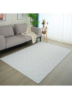 Home Box Zara Eela Jacquard Rabbit Fur Rug 220 x 150 cm  - Image 1