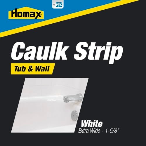 Homax Peel & Stick Caulk Strip for Sink, Vanity and Shower, White, 1/2" x 10' - Image 2