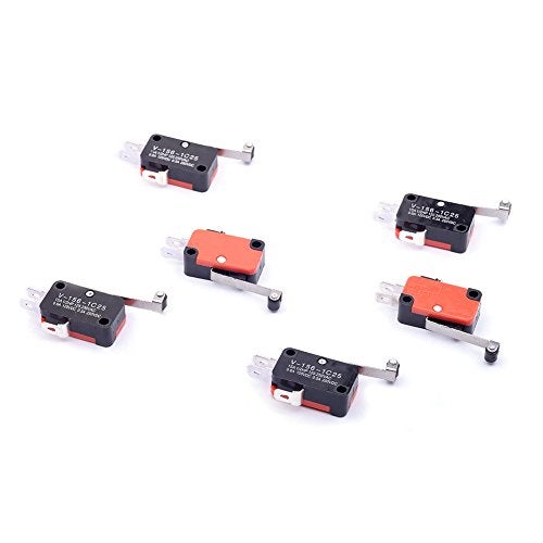 Cylewet 6Pcs V-156-1C25 Micro Limit Switch Long Hinge Roller Momentary SPDT Snap Action for Arduino (Pack of 6) CYT1046 - Image 3