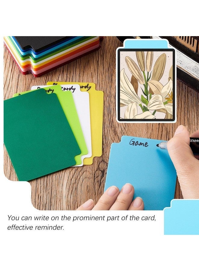 Suilung Trading Card Dividers Multicolor Card Page Dividers Frosted Plastic Separator with Tabs for Games Sports, 2.7 x 3.8 Inches(50 Pieces) - Image 4