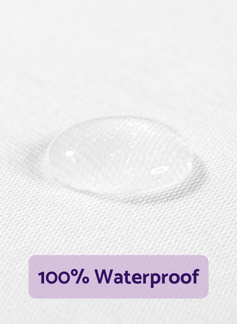Clevamama Tencel® Fitted Waterproof Mattress Prot Cot 60 x 120 x 25 cm - Image 3