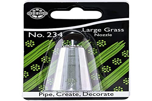 PME Jem Enterprises Large Grass Piping Nozzle Decorating Tip # 234, Standard, Silver - Image 3
