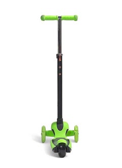 AL BADER 2 in 1 Kick Scooter 3 Adjustable Height Foldable Kick Scooters for Kids LED Light Wheels and Anti-Slip Deck 3 Wheel Scooter Outdoor Activities for Boys & Girls Ages 3-8 Years Green  - Image 5