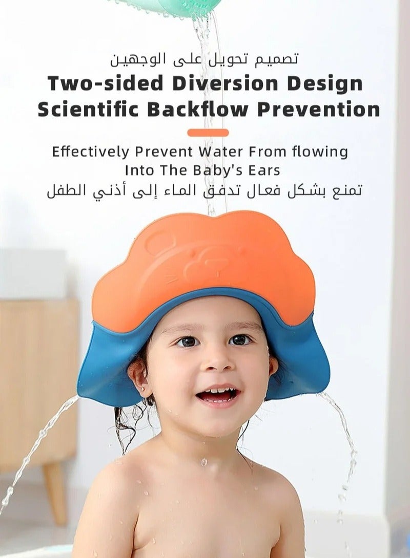 DOOKOO Baby Shower Cap Adjustable Silicone Shampoo Visor Bath Hat, Infants Soft Protection Safety, Protect Ear Eye Baby Hair Washing Aids for Baby Toddler Children Kids  - Image 4