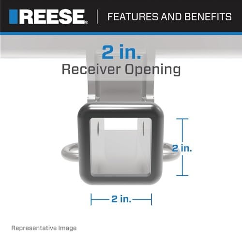 Reese Towpower 44603 Class IV 2 Rear Receiver Trailer Hitch with 2 Square Receiver Tube for 20032014 Dodge Ram 1500 20032009 Ram 2500 and 20032009 Ram 3500 Black - Image 3