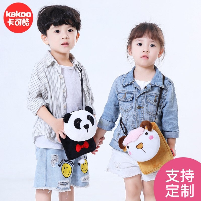 Plush Kids Crossbody Bag, Zebra Animal Design, Soft Lightweight Shoulder Bag for Daily Outings - Image 5