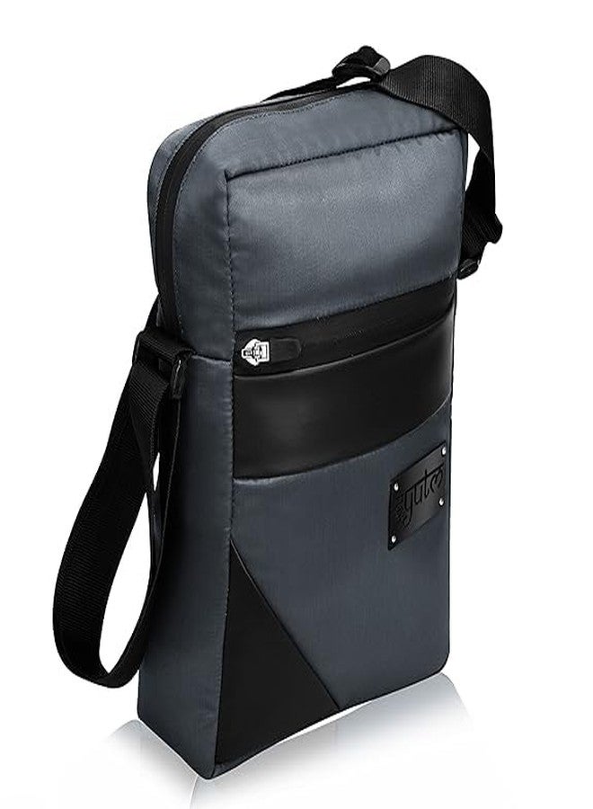 SYUTM Stylish Nylon Sling Cross Body Travel Office Business Messenger Bag for Men Women (Lava Grey) - Image 3