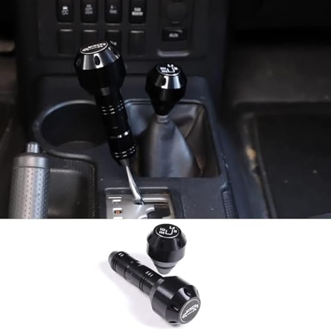 ريحني بديل مقبض ناقل الحركة من سبائك الألمنيوم لتويوتا FJ كروزر 20072021 الأسود الأنيق مع نمط تبديل منقوش - Image 1