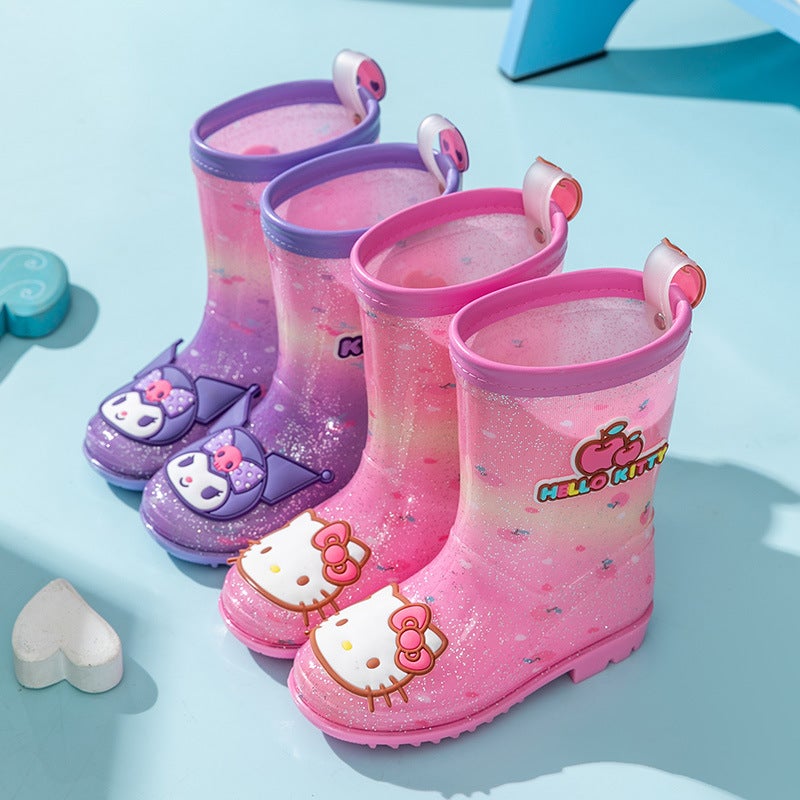 Sanrio Four Seasons Children'S Rain Boots Coolomi Hello Kitty Rain Boots Men And Women Non-Slip Kindergarten Primary School Students Fashion - Image 4