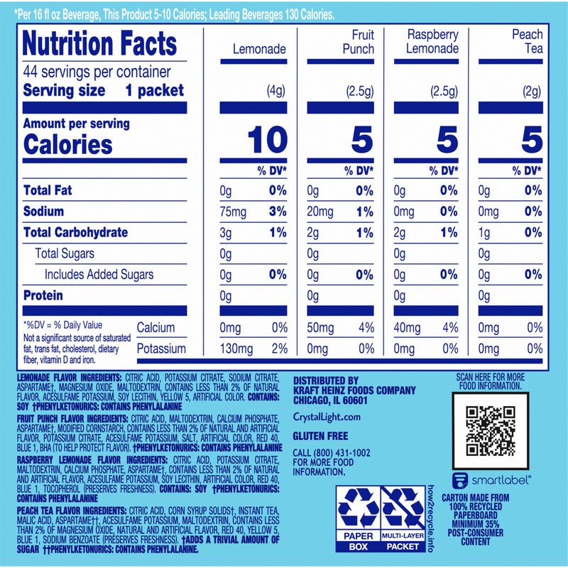 Crystal Light Refreshing Variety Pack, 44 ct. On-the-Go Packets - Image 4