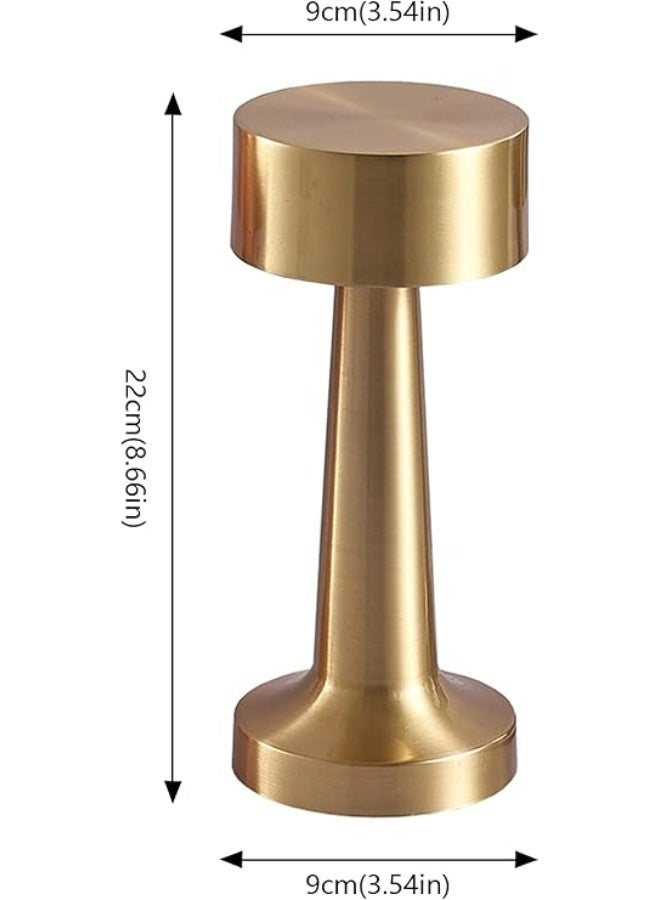 Padom Table Lamp,Modern Rechargeable Cordless Touch Sensor LED Desk lamp 3 Ways Dimming,with USB Cord for Bar Restaurant Bedroom Bedside Nightstand Lighting (GOLD) - Image 2