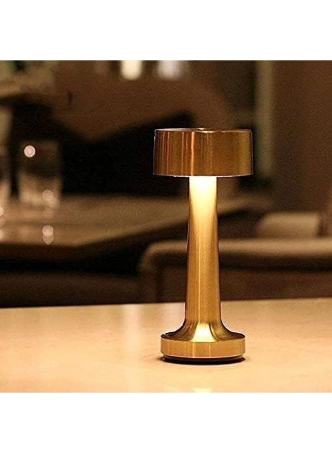 Padom Table Lamp,Modern Rechargeable Cordless Touch Sensor LED Desk lamp 3 Ways Dimming,with USB Cord for Bar Restaurant Bedroom Bedside Nightstand Lighting (GOLD) - Image 5