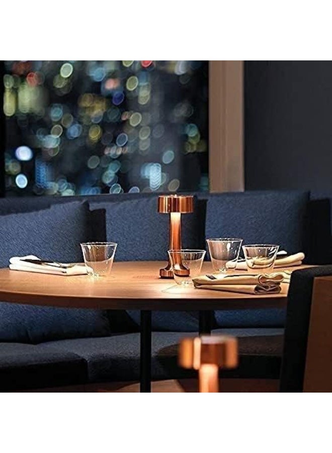 Padom Table Lamp,Modern Rechargeable Cordless Touch Sensor LED Desk lamp 3 Ways Dimming,with USB Cord for Bar Restaurant Bedroom Bedside Nightstand Lighting (GOLD) - Image 4