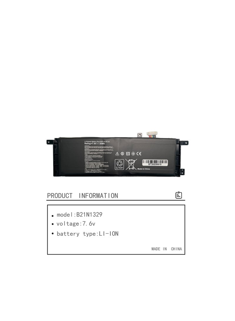 Terabyte B21N1329 Laptop Battery Replacement for Asus X403 X403M X403MA X503M X502CA X453 X453M X453MA X553 X553M X553MA F453 F453MA F553M P553 F553 D553M P553 P553MA Series (7.6V 30Wh) - Image 2