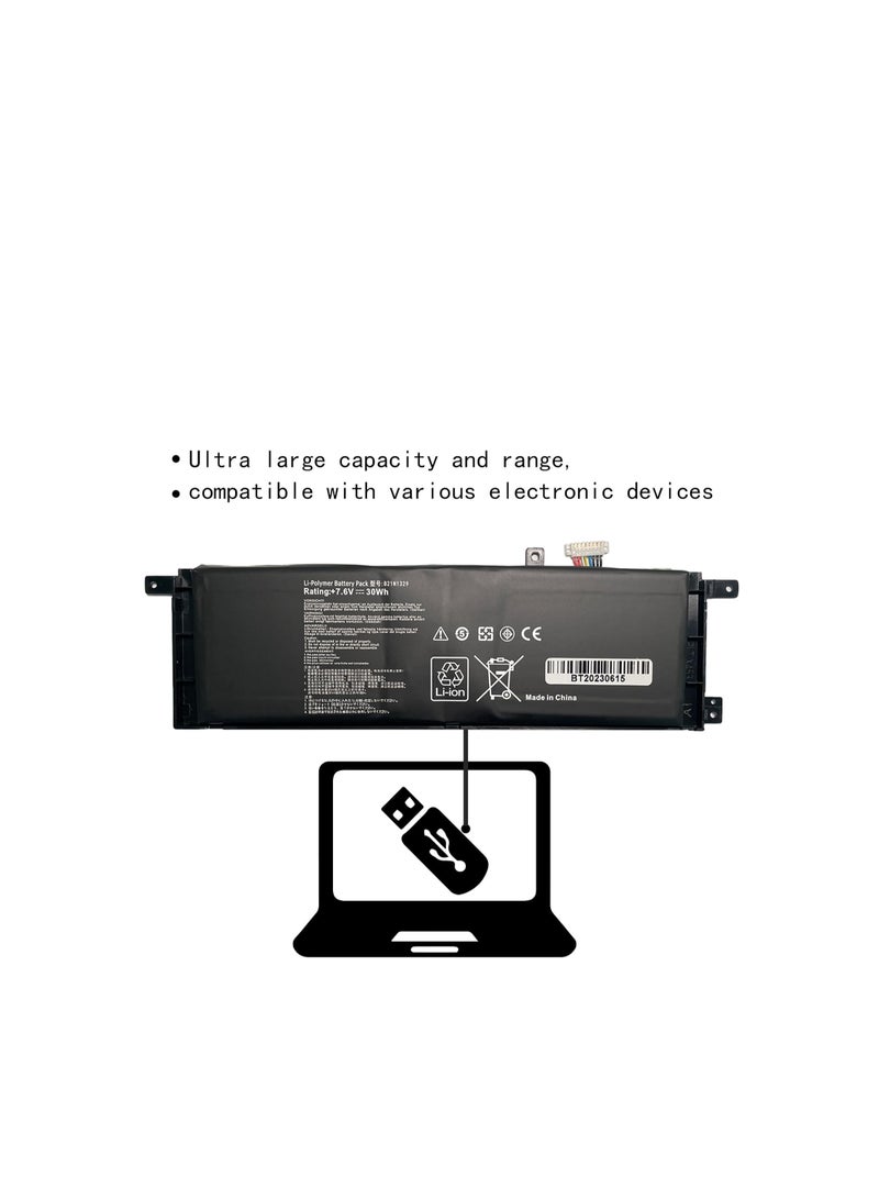 Terabyte B21N1329 Laptop Battery Replacement for Asus X403 X403M X403MA X503M X502CA X453 X453M X453MA X553 X553M X553MA F453 F453MA F553M P553 F553 D553M P553 P553MA Series (7.6V 30Wh) - Image 3