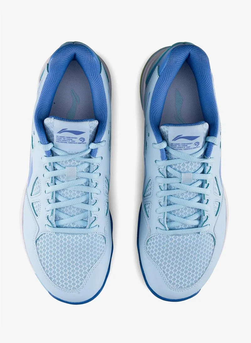 Li-Ning Glacier Blue/Bright Cobalt Blue Li-Ning Halberd Strike Non Marking Badminton Shoes  | Best Price UAE