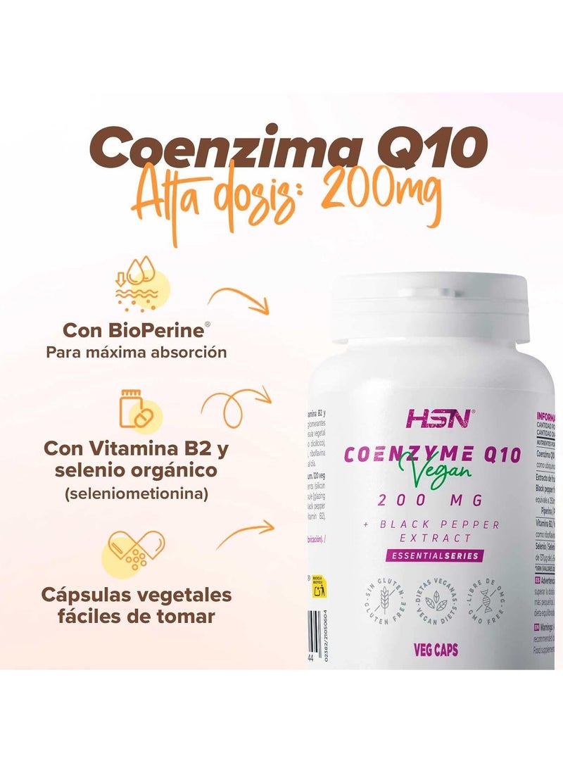 HSN COENZYME Q10 200mg + BIOPERINE® - 120 veg caps - Image 5