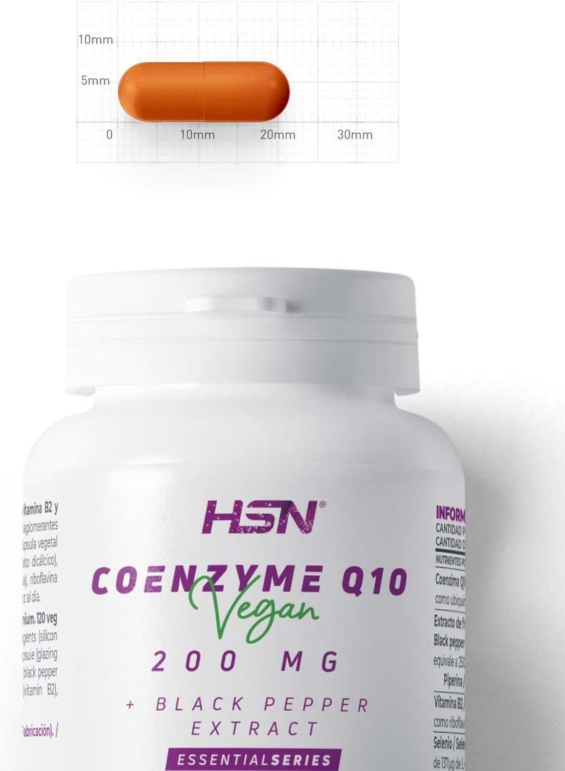 HSN COENZYME Q10 200mg + BIOPERINE® - 120 veg caps - Image 3