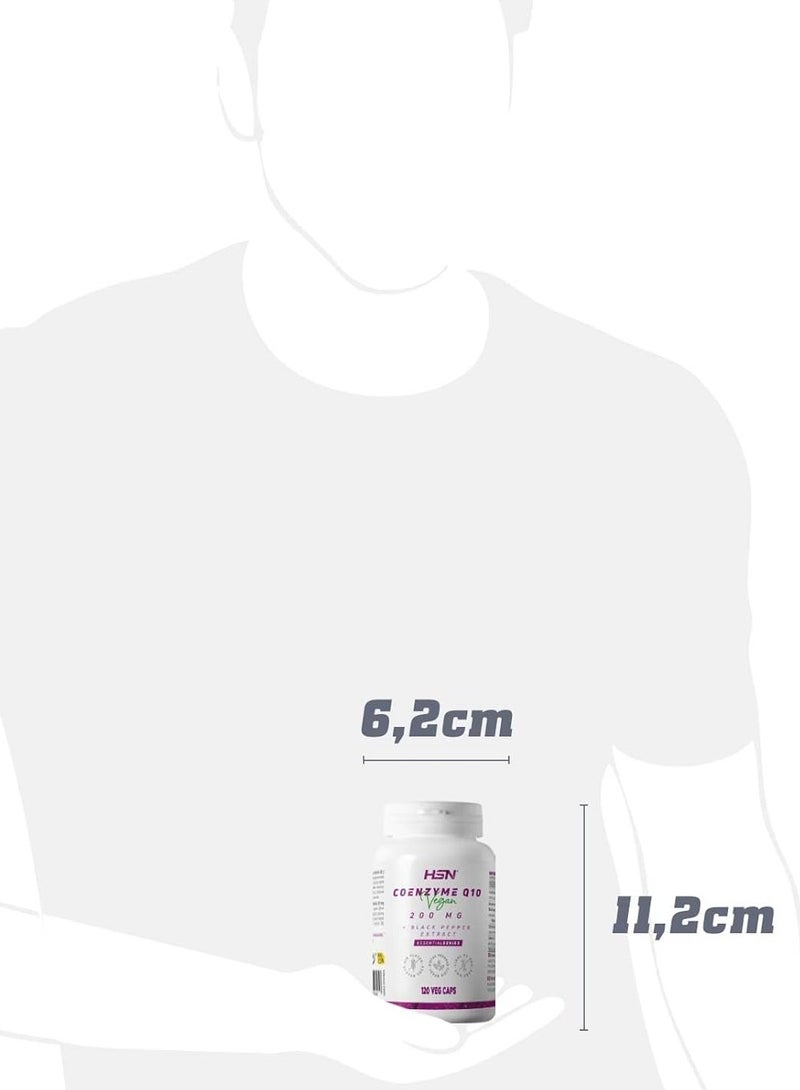 HSN COENZYME Q10 200mg + BIOPERINE® - 120 veg caps - Image 4