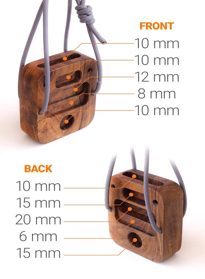 masilas Portable Hangboard for Rock Climbing Holds,Fingerboard Trainer for Hand Grip Strengthener,Pinch Block Grip,Home Gym Fitness Workout Equipment -Hard Wood - Image 3