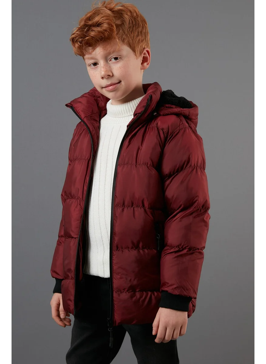 Lela Plush Lined Detachable Hooded Puffer Jacket Boy's JACKET 576220K