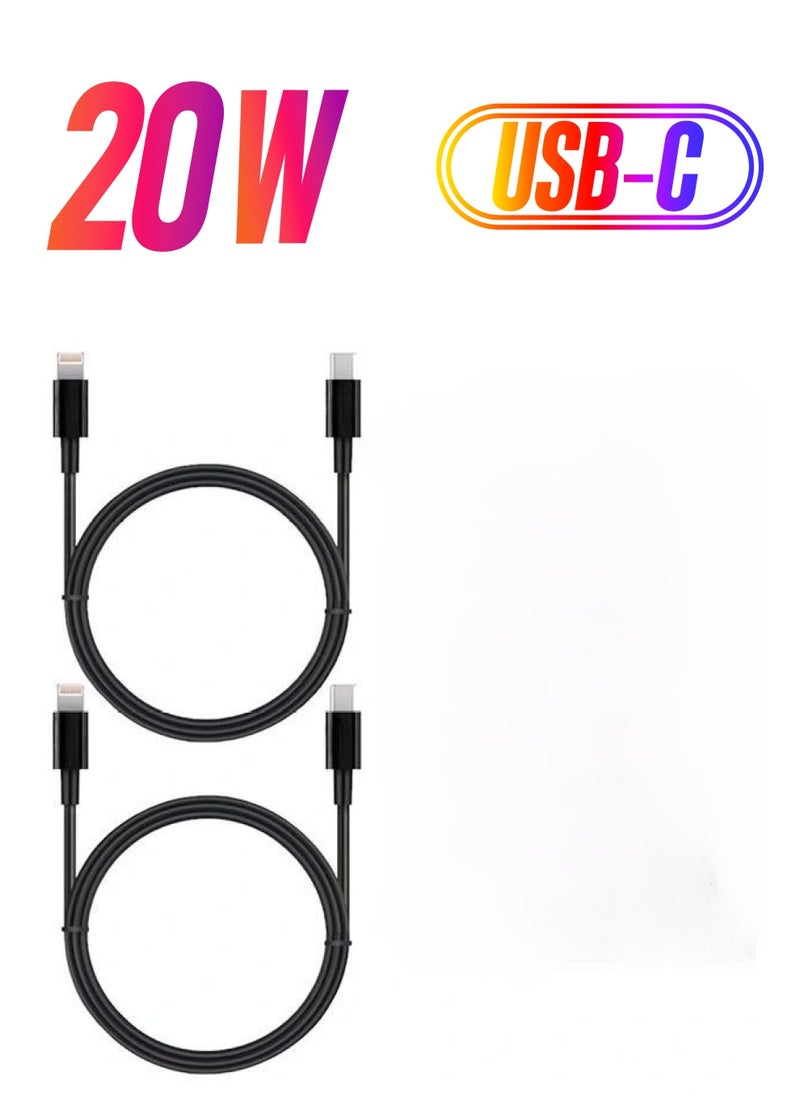 Generic 2pcs 20W Fast Charging USB-C to Lightning Charging Cable (Apple MFi Certified) 1m for iPhone 14 13 13 Pro 12 Pro Max 12 11 X XS XR 8 Plus  - Image 1