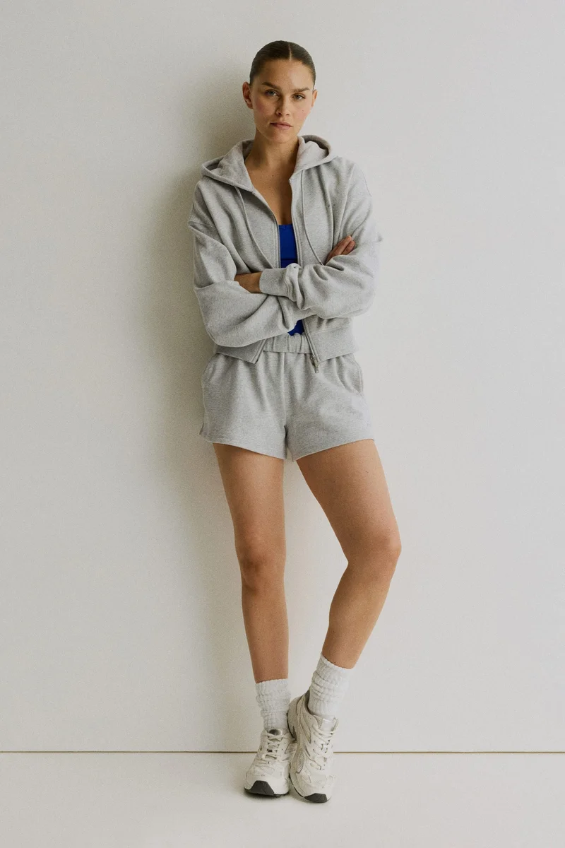 H&M  Sports cropped zip-through hoodie for Women | Best Price UAE