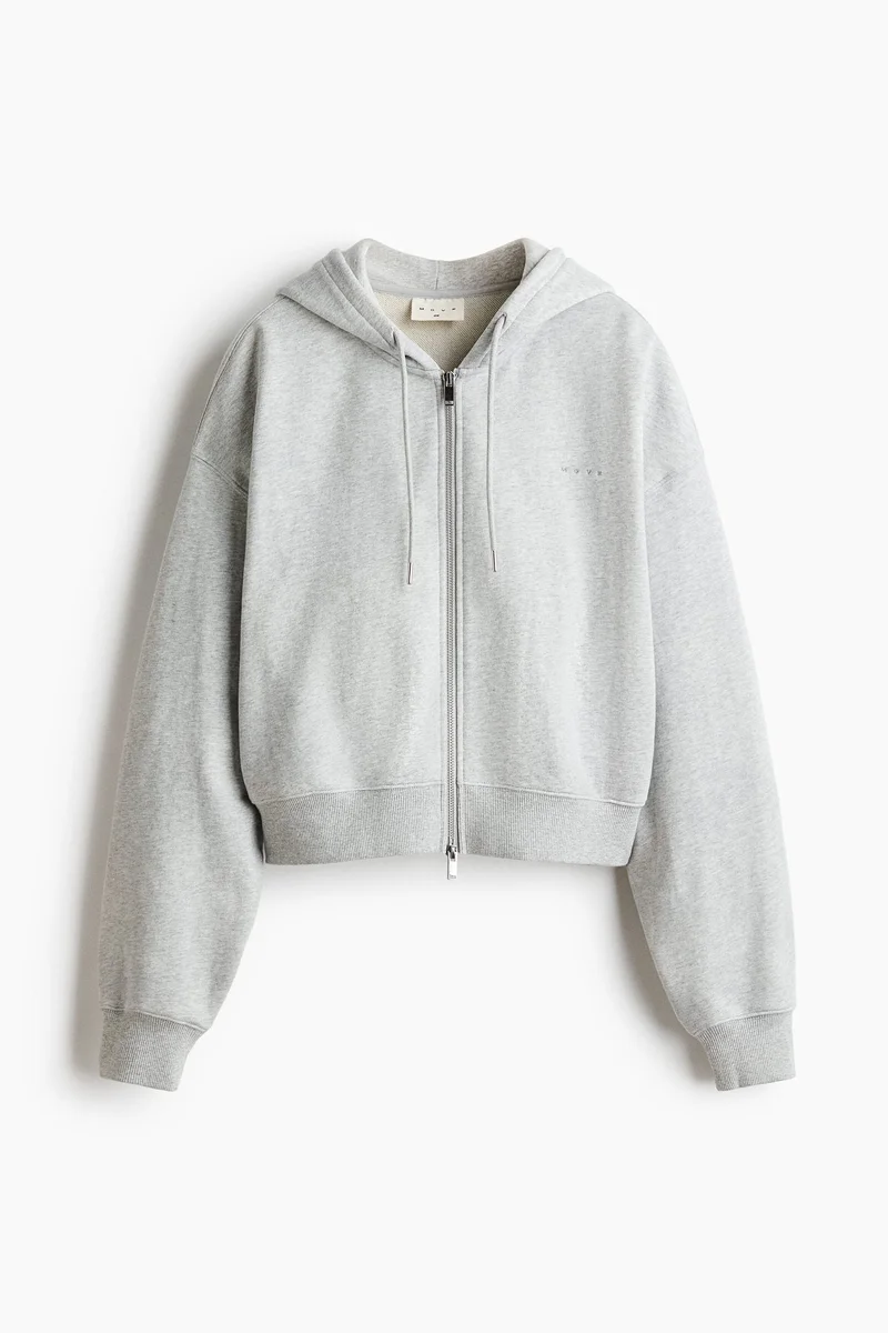 H&M  Sports cropped zip-through hoodie for Women | Best Price UAE