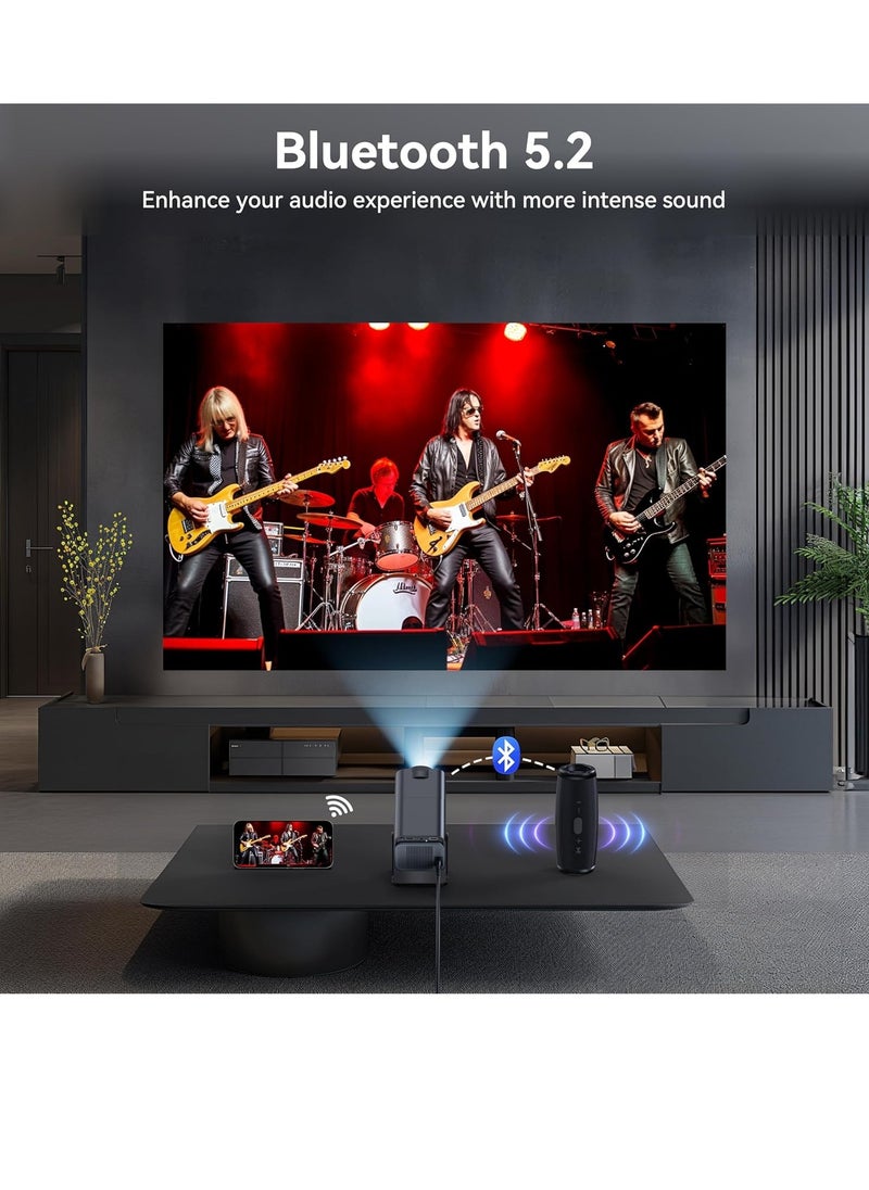 ELTRAZONE - HY320 Smart Projector: 4K Native 1080P, Built-in Android TV 11.0, WiFi, Bluetooth, and 10000 Lumens - Image 1