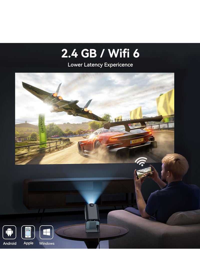 ELTRAZONE - HY320 Smart Projector: 4K Native 1080P, Built-in Android TV 11.0, WiFi, Bluetooth, and 10000 Lumens - Image 1