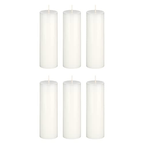 Mega Candles 6 pcs Unscented Solid White Pillar Candles, Hand Poured Premium Wax Candle 2 Inch x 6 Inch, Home Décor, Spas, Weddings, Occasions, Party, Centerpieces, Holidays, Vigils, Prayers - Image 1