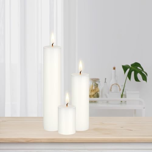 Mega Candles 6 pcs Unscented Solid White Pillar Candles, Hand Poured Premium Wax Candle 2 Inch x 6 Inch, Home Décor, Spas, Weddings, Occasions, Party, Centerpieces, Holidays, Vigils, Prayers - Image 4