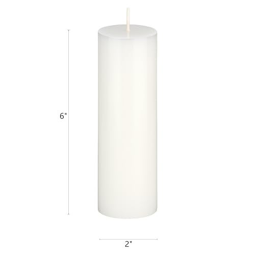 Mega Candles 6 pcs Unscented Solid White Pillar Candles, Hand Poured Premium Wax Candle 2 Inch x 6 Inch, Home Décor, Spas, Weddings, Occasions, Party, Centerpieces, Holidays, Vigils, Prayers - Image 2