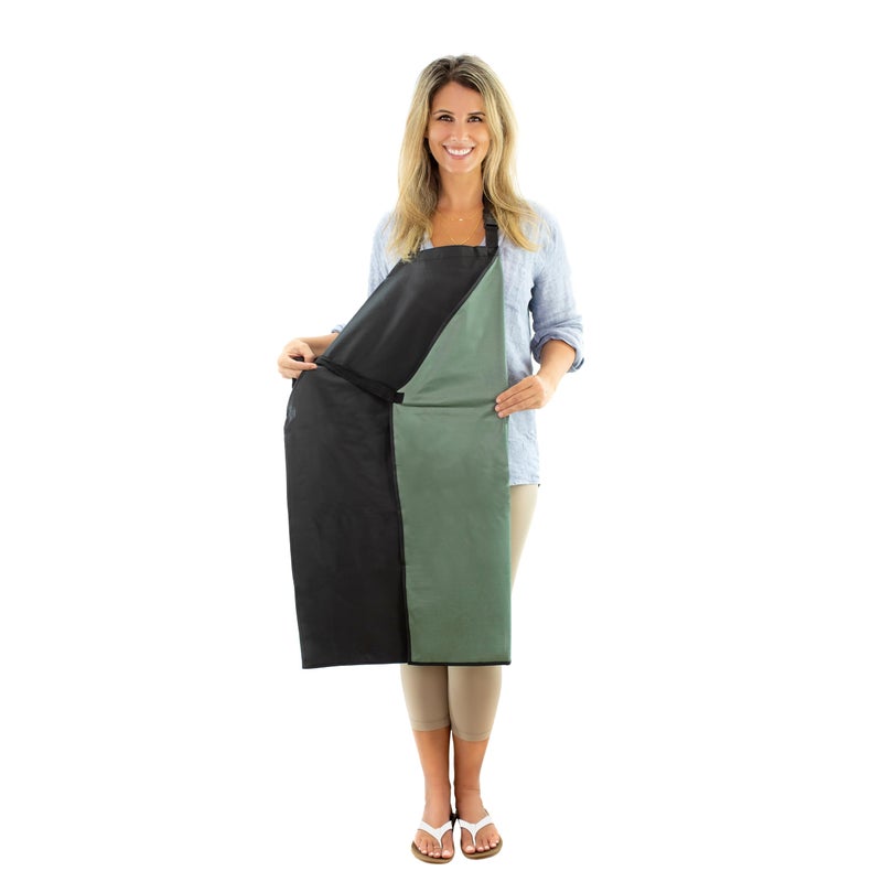 Ravill Waterproof Apron For Men and Women - Black - 35" Multi Purpose Work Aprons for Dishwashing, Dog Grooming, Cleaning - Heavy Duty Plastic Dishwasher Apron - Perfect Water Resistant Kitchen Apron - Image 1