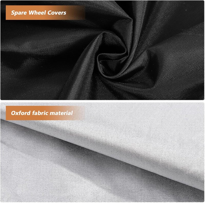 Generic 4 Pcs Tire Covers for Rvs and Trailers Breathable Sun-Resistant Oxford Cloth Fits Wheels Lightweight Spare Wheel Storage Bag with Easy Drawstring Closure and Stylish Protection - Image 5