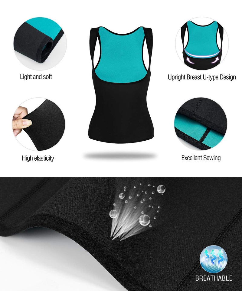 NonEcho Women Neoprene Sweat Vest for Women Sauna Suit Hot Sweat Waist Trainer Vest Slimming Body Shaper - Image 4