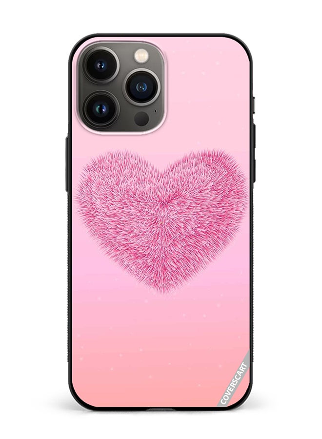 COVERSCART Protective Case Cover For Apple iPhone 13 Pro Soft Heart Design Pink