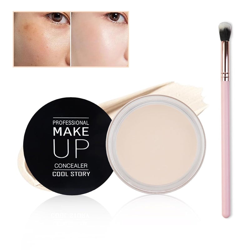 QIUFSSE Under Eye Concealer for Dark Circles Color Corrector Pro Concealer Full Coverage Concealer de oieras Longlasting Cover up Makeup Waterproof Concealer Makeup 01 IVORY WHITE