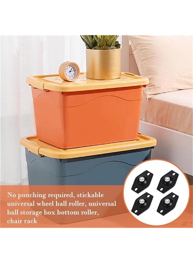 Adhesive Wheels - Swivel Wheels Caster Wheels | Ball Bearing Rollers Sticky Swivel Pulleys | - Ball Bearing Rollers | Easy to Use Dhesive Wheels Rolling Feet | for Flower Pots Trash Cans  - Image 3
