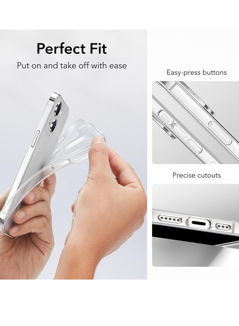 For iPhone 14 Plus Slim Full Body Silicone Protective Phone Case Cover Transparent - Image 4