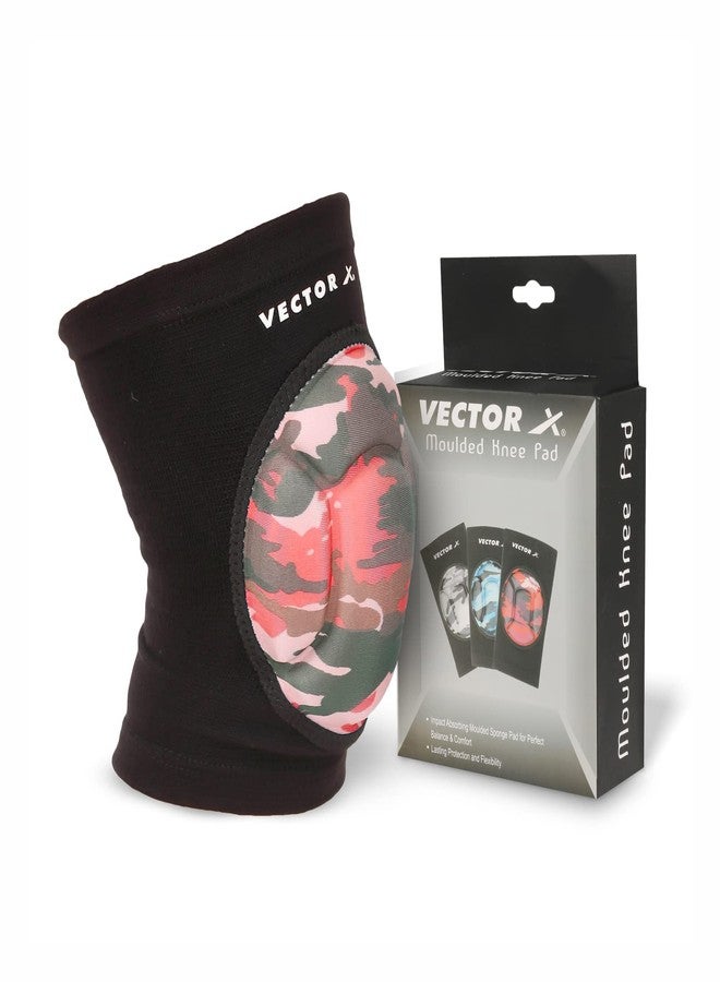 فيكتور أكس دعامة الركبة Vector X Camo قطعة واحدة للرياضة، وتخفيف الألم، ودعم ضغط الركبة، والتمارين الرياضية، والجري، وركوب الدراجات، ودعامة حماية الرضفة للركبة للرجال والنساء (صغير، أسود-برتقالي) - Image 1