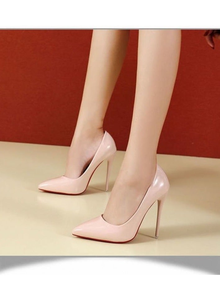 Shougu New High Heels Lacquered Leather Shallow Mouth Single Shoes with Ultra Fine Heels 12CM - Image 1