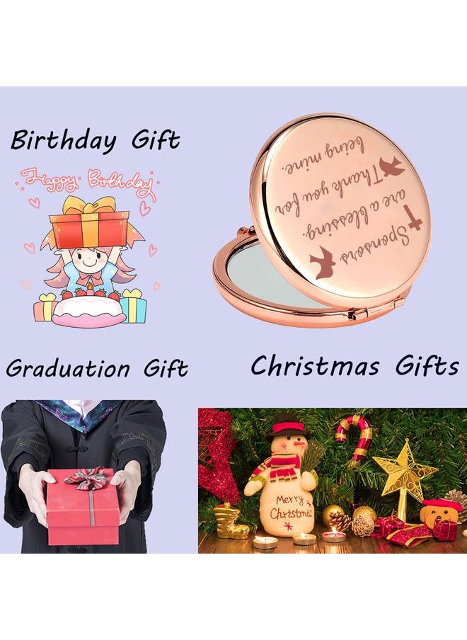 SEIRAA - Sponsor Appreciation Gift Compact Makeup Confirmation Sponsor Thank You Gift Catholic Mentor Makeup Mirror (Sponsor Mirror) - Image 1