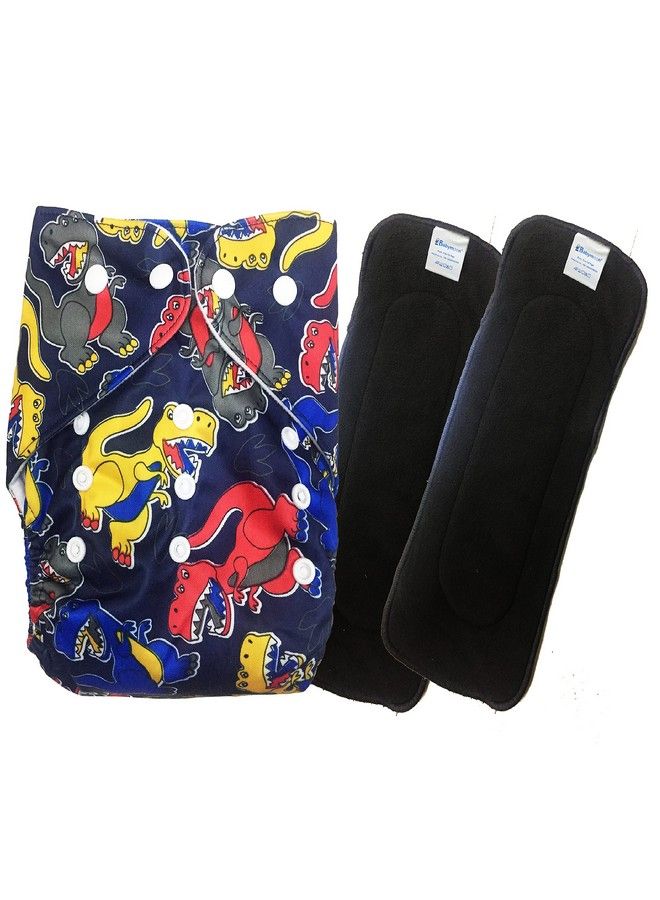 BabyMoon (Set Of 3 1 Cloth Diaper With 2 5Layesr Bamboo Insert) Premium Adjustable Reusable Washable Cloth Diaper For Baby - Image 1