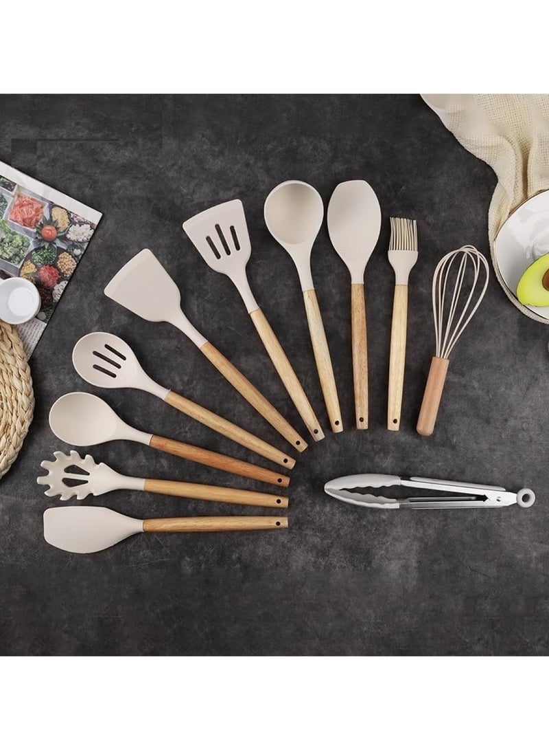 هويتك مجموعة أدوات مطبخ سيليكون متنوعة من 19 قطعة مع سكاكين ولوح تقطيع وأدوات أخرى - Image 4