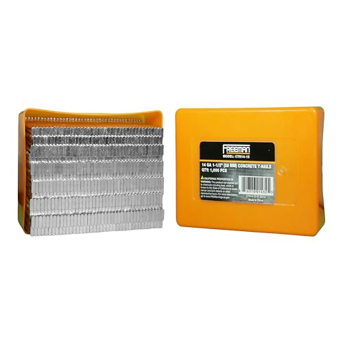 Freeman Concrete T-Nails | 14 Gauge | 1-1/2" | Glue Collated | Galvanized Steel | 1,000 Count | Wood-to-Concrete, Steel, and Subfloor Applications | CTN14-15 - Image 4