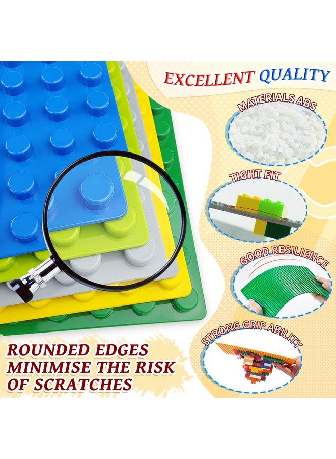 BOROLA قواعد الطوب الكبيرة الحجم من بورولا 10" × 10"، قاعدة طوب ملونة متوافقة مع معظم العلامات التجارية الكبرى مثالية للعب الإبداعي (2 قطعة، أخضر داكن) - Image 4